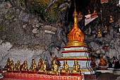 Inle Lake Myanmar. Pindaya, the famous Shwe Oo Min pagoda, a natural cave filled with thousands of gilded Buddha statues. 